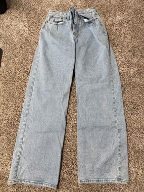Abercrombie & Fitch Light Blue Wide-Leg Jeans